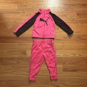 Puma Pink and Black Tracksuit